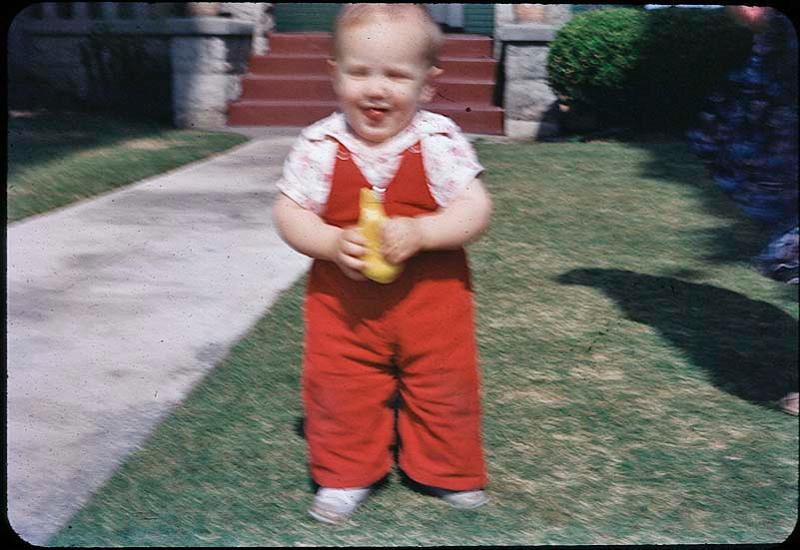 1954 - Russell first steps today - 10 months.jpg